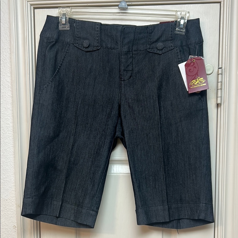 Blue Bermuda Denim Shorts Tailored Knee-Length SIZE 8 by One 5 One